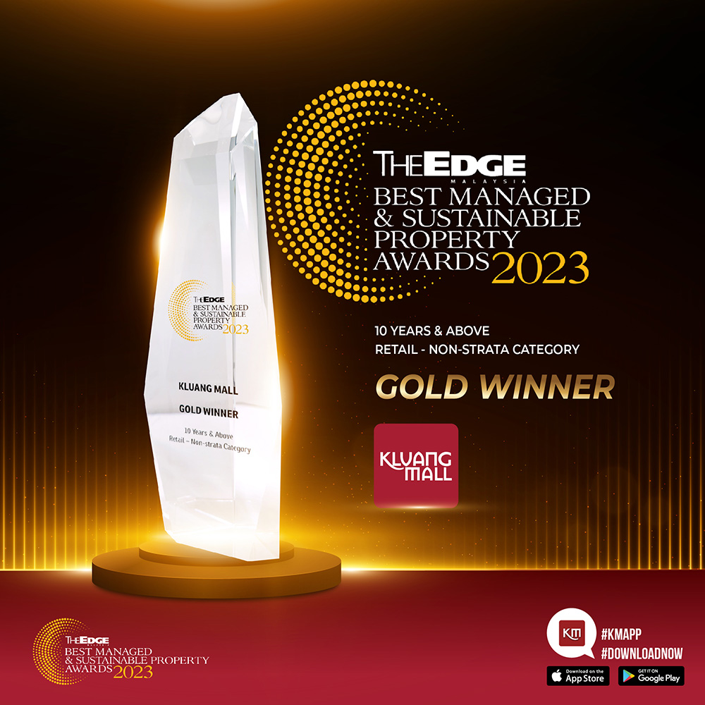 Team Kluang Mall strikes gold at the Edge Best Managed & Sustainable Property Awards 2023!